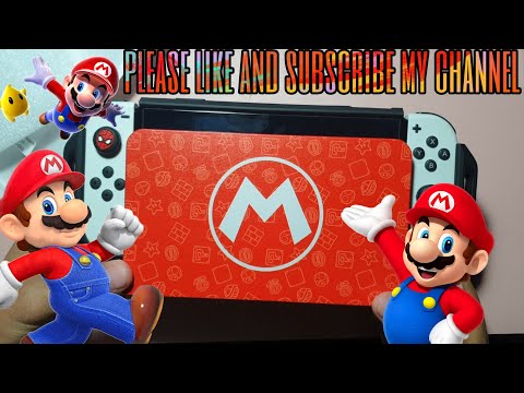 NINTENDO SWITCH OLED DOCK CASE : HARD PROTECTIVE MARIO THEME ANTI-SCRATCHPROOF CASE COVER