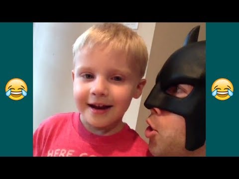 TRY NOT TO LAUGH Challenge - Funniest BatDad Vines Compilation w/ Jen