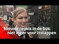 Coronamaatregelen in de bus: niet meer voor instappen.