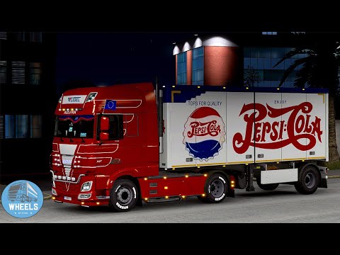 ETS2 1.39 Daf XF E6 Sound Mod & Pepsi Cola Vintage 1930's Trailer * Euro Truck Simulator 2 Mod *