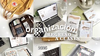 Organización para el regreso a clases 2025 / plantillas gratis, mochila, libretas.. 📝🪴📓🤍