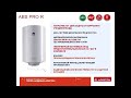 Видео о товаре: Водонагреватель Ariston ABS PRO R 65 V Slim