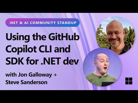 .NET AI Community Standup - Using the GitHub Copilot CLI and SDK for .NET dev