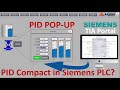 How To Configure PID Compact In Siemens PLC How To Create Common Reusable PID Popup In TIAPortal