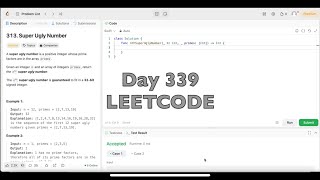 YouTube video 'Day 339: LeetCode Problem 313. Super Ugly Number - Swift'