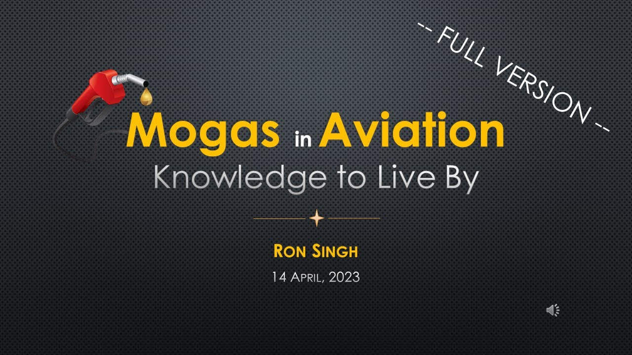 Aviation Vans RV Aircraft Mogas in Aviation (full version)