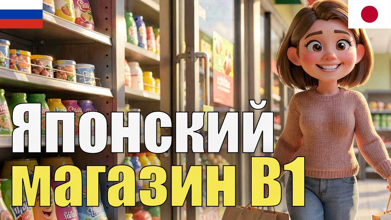 Японский магазин B1 | Практика аудирования | c хираганой | словарь