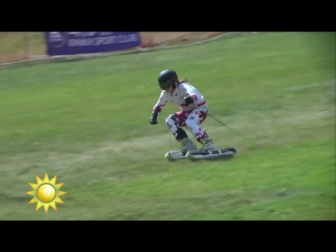 Nya galna sporten - slalom på gräs! - Nyhetsmorgon (TV4)