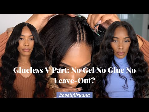 Most Natural Glueless V Part Wig: No Gel No Glue No...