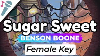 Benson Boone - Sugar Sweet - Karaoke Instrumental (Acoustic) [Female Key]