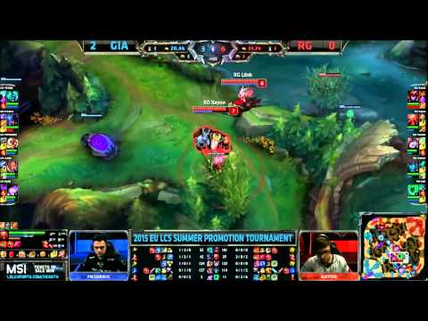 GIA vs RG   Game 3   EU LCS Summer 2015 Promotion Tournament   GIANTS Gaming vs Reason Gaming VOD