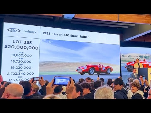 Thumbnail for 1955 Ferrari 410 Sport Spider by Scaglietti sells for $22 Million at RM Sothebys Auction by Ferrari 410 S