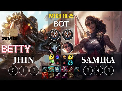 RNG Betty Jhin vs Samira Bot - KR Patch 10.25
