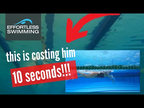 1:35/100m triathlete...but this is costing him 10 seconds | Freestyle Technique Analysis