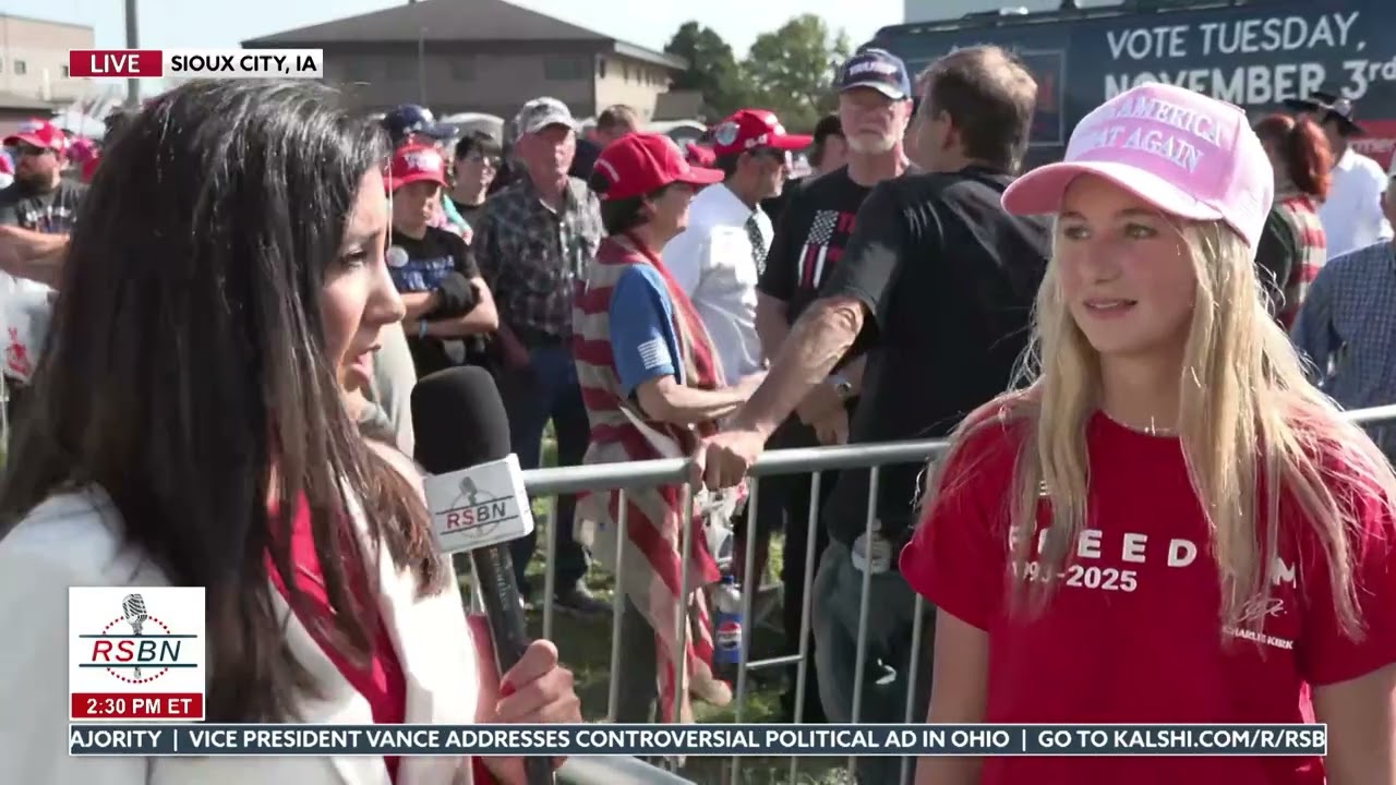 “It’s Not Fair to Girls” - Young Student for Trump on Protecting Girls’ Sports Sioux City 10/22/2026