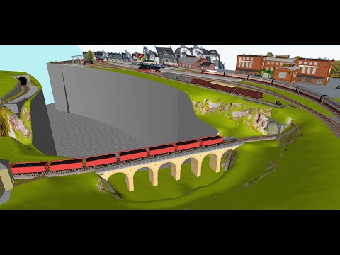 Anlage Spur H0 im DG, 280 * 240 cm, Peco Code 75, Kopf-Bhf, voll sequentieller Zugspeicher