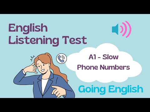 (A1) 📞 PHONE NUMBERS Listening Test A1 Slow | Going English Prep 📝