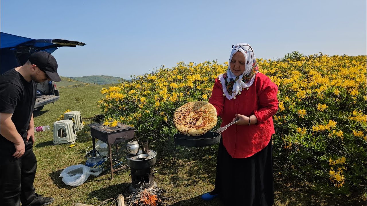 ÇİÇEKLERİN İÇİNDE SABAH KAHVALTISI 🔥 YAYLADAYIZ 🌻🌷🌺