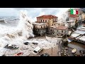 Extreme Weather In Italy Cyclone Harry Unleashes Massive Waves Coastal Destruction In Sicily