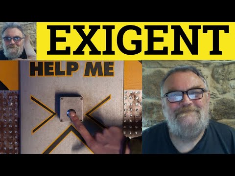 🔵 Exigent Meaning - Exigent Examples - Exigent Definition - Formal Vocabulary -  Exigent