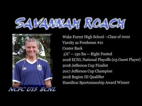Savannah Roach - Raleigh College Showcase  Dec 2018