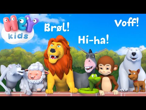 Dyrenes Språk | Dyr og dyrelyder for barn | Barnesanger på norsk - HeyKids