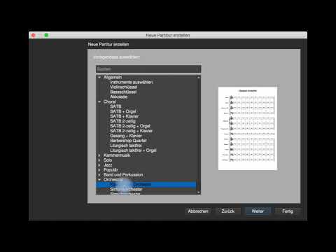 musescore 2 - Startcenter & Partitur einrichten
