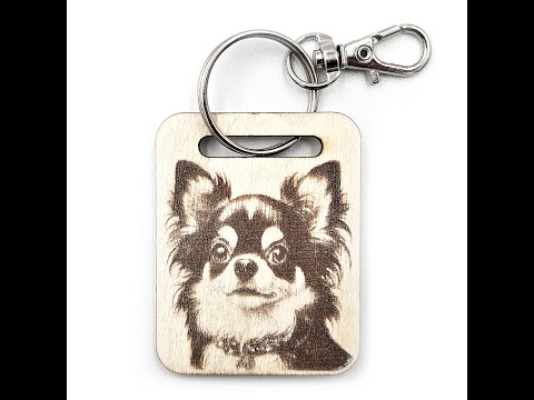 Chihuahua Wooden Keyring