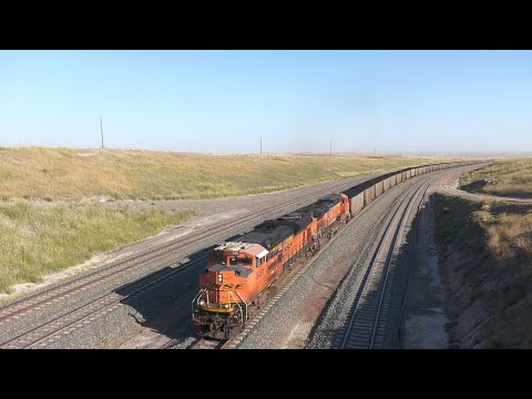 BNSF / UP Powder River Coal Basin in 4k on the Orin Sub - Fall 2025 - Coal with DPU everywhere