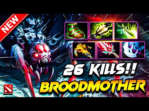Dota 2 BROODMOTHER Gameplay | (x26 Kills) Broodmother DOTA 2 Carry Build Pro Gameplay Guide 7.40