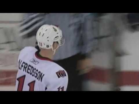 Alfredsson s/o goal @ Penguins (03/14/09)