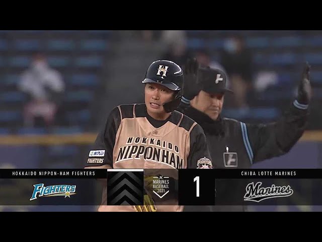 【2回表】ファイターズ・石川亮 勝ち越しのタイムリー2ベースヒット!! 2021/4/22 M-F