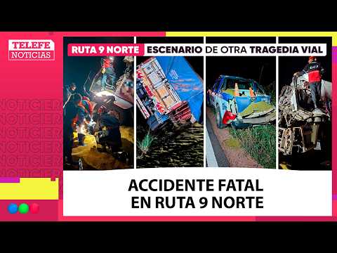 Trágico choque en cadena en la ruta 9