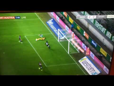 SK Rapid Wien3-0SK Sturm Graz- Torursache:Elfmeter Tor durch Die Nummer 8 Stefan Schwab