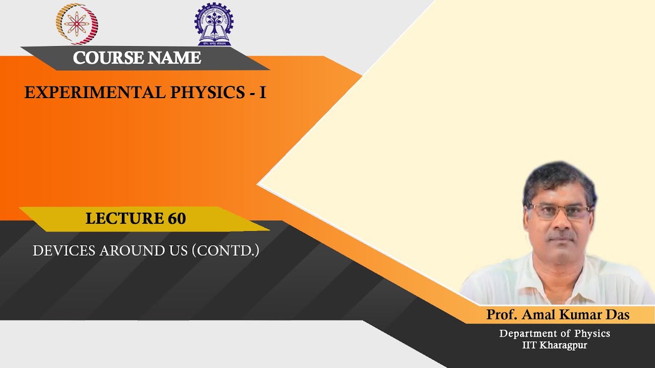 Lecture 60: Devices around us (Contd.)