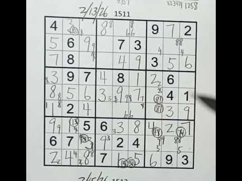 2/13/26 SUDOKU (1511)