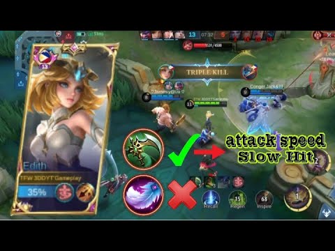 HYBRID FORM EDITH CORROSION SCYTHE BUILD AND DAMAGE HIGHLIGHTS TUTORIAL #mobilelegends