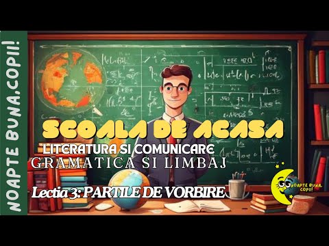 🏫 SCOALA DE ACASA -Literatură și Comunicare-Gramatică și Limbaj-Lecția 3: PARTILE DE VORBIRE📖