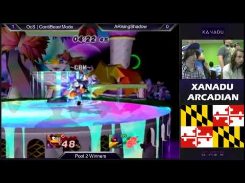 Xanadu Arcadian - PcS | ContiBeastMode (Diddy Kong) vs ARisingShadow (Wolf) Pool 2 Winners