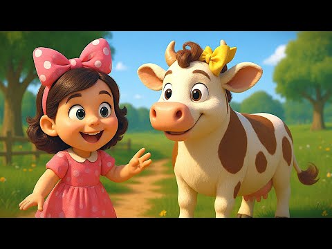Văcuța Luluța e văcuța mea 🐮 Cantecel educativ pentru copii (desene animate) | Cip-Cirip