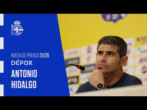 Rueda de prensa de Antonio Hidalgo tras la UD Las Palmas 1-1 RC Deportivo