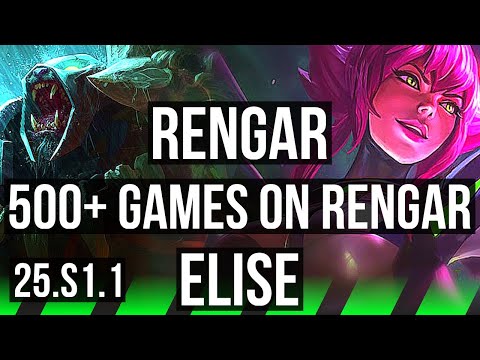 RENGAR vs ELISE (JGL) | 500+ games | NA Master | 25.S1.1