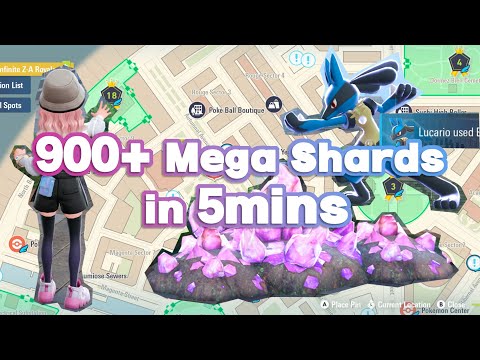 900+ Mega Shards in less than 5mins Guide (post-endgame route) | Pokemon Legends ZA | 4K