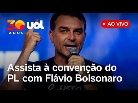 Flávio Bolsonaro fala ao vivo em convenção do PL para oficializar candidatura à Presidência; assista