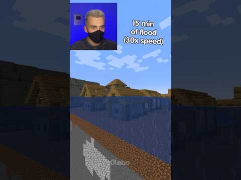 Insane Water vs Village in Minecraft