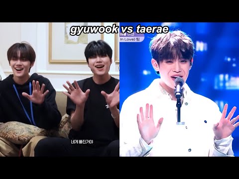 gunwook and gyuvin teasing taerae about his viral boys planet moments (zb1)