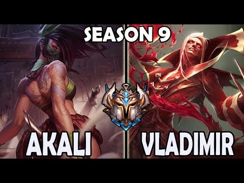 SKT T1 Faker AKALI vs VLADIMIR - Ranked Challenger Korea