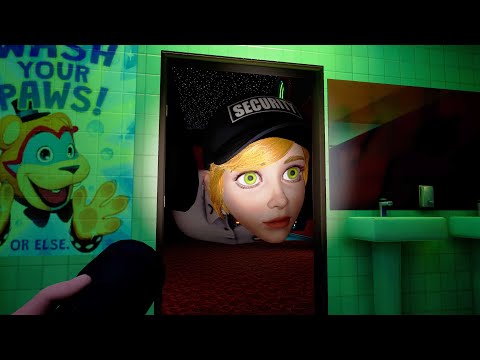 Giant DJ Vanessa Jumpscares Gregory In The Toilette - FNAF Security Breach