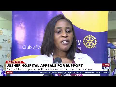 Ussher Hospital appeals for support: Rotary Club support health facility with phototherapy machine.