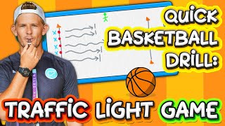 Quick basketball drills: Traffic lights game 🚦 (for ages 5-12) 🏀